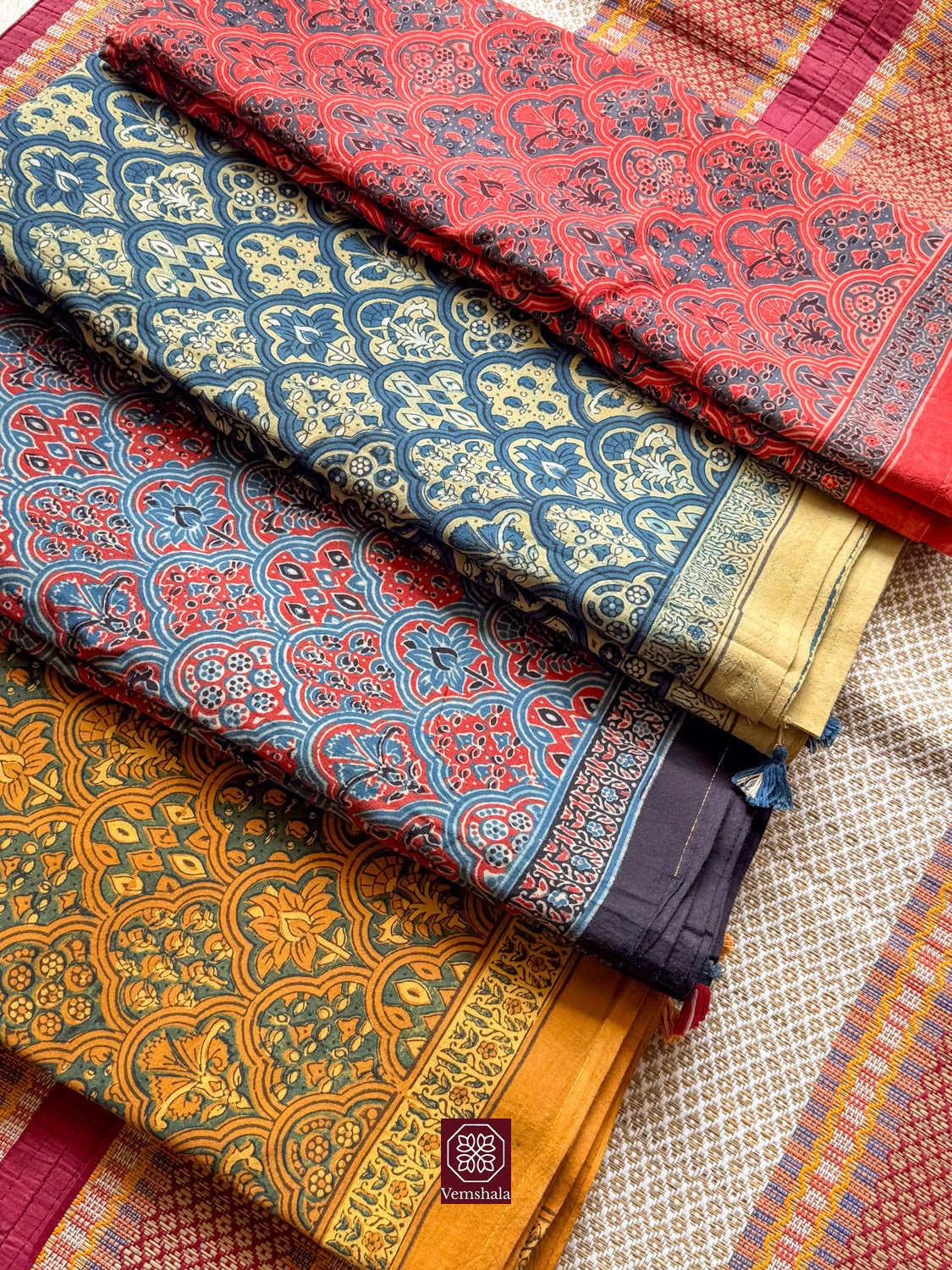 Ajrakh Cotton Sarees