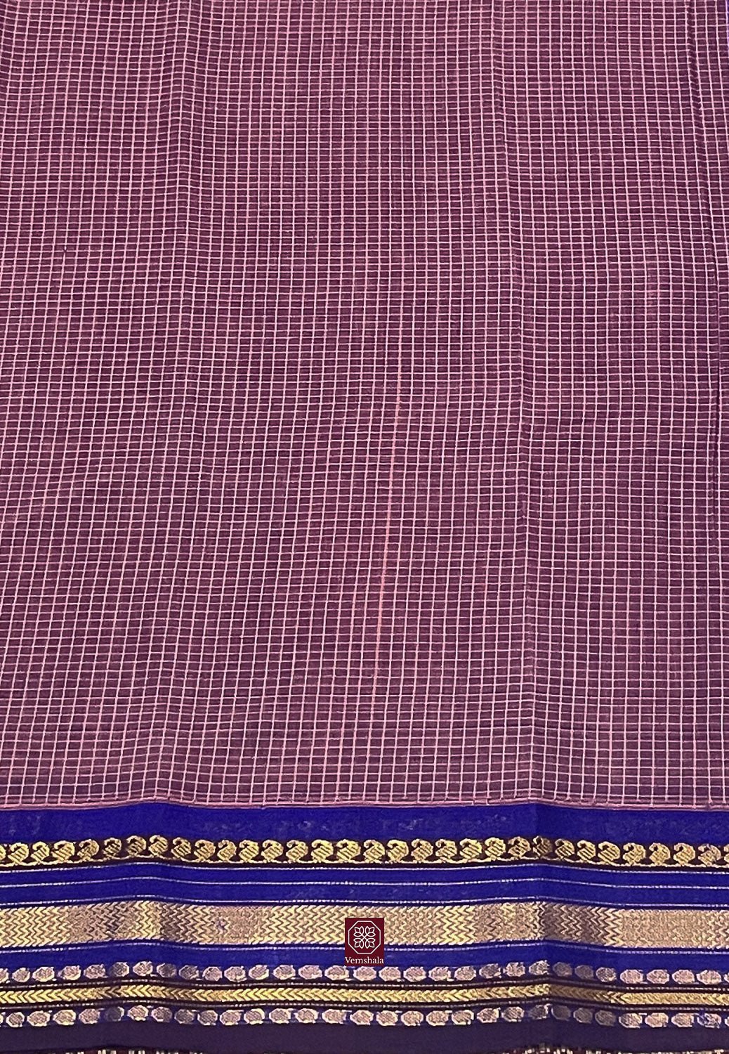 Redwood Red Gadwal Cotton Saree - Vemshala